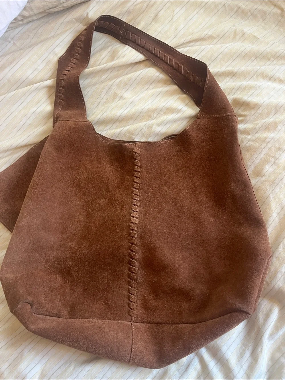 Haute hippie Suede Hobo Bag in Brown